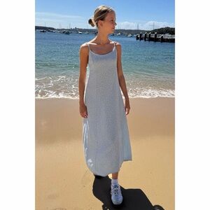 Brandy Melville Colleen Floral Slip Dress Tie Back Waist